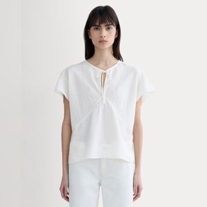 NWT Everlane White Keyhole Blouse